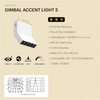 Novarail Gimbal Accent Light 5 White