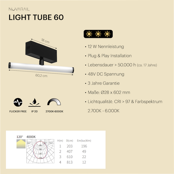 Novarail Light Tube 60