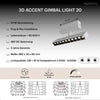 Novarail 3D Gimbal Accent Light 10 White