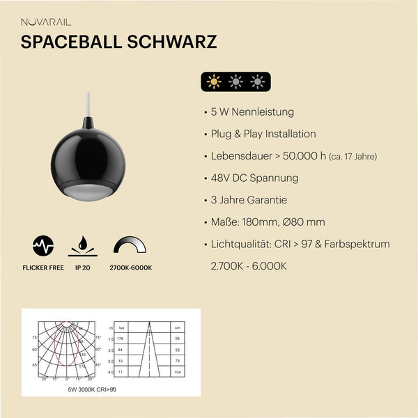 Novarail Spaceball Pearl Black
