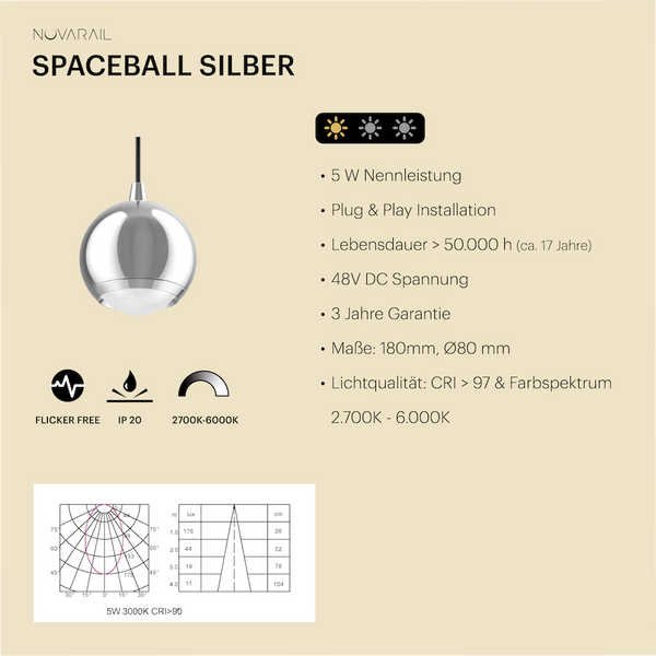 Novarail Spaceball Diamond Silver Black
